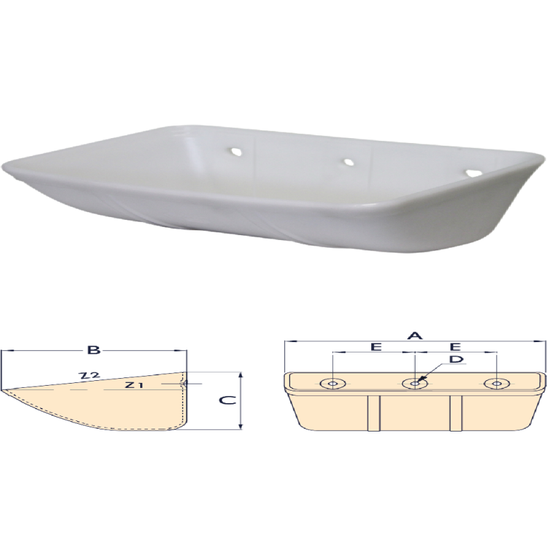 CANGILON PLASTICO BLANCO EURO JET 13/120